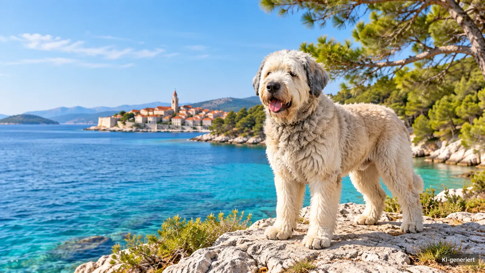 Hund an der kroatischen Adriaküste